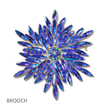 111225, CRYSTAL RHINESTONE STARBURST BROOCH PIN wholesale fashion jewelry - GOOD FEELINGS, INC