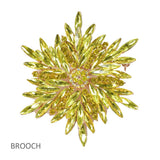 111225, CRYSTAL RHINESTONE STARBURST BROOCH PIN wholesale fashion jewelry - GOOD FEELINGS, INC