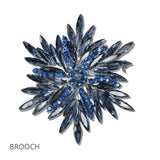 111225, CRYSTAL RHINESTONE STARBURST BROOCH PIN wholesale fashion jewelry - GOOD FEELINGS, INC