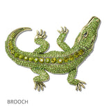 111226, CRYSTAL ALLIGATOR STATEMENT BROOCH PIN wholesale fashion jewelry - GOOD FEELINGS, INC