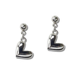 111229, PUFFY VALENTINE HEART STAINLESS STEEL DROP EARRINGS wholesale fashion jewelry - GOOD FEELINGS, INC