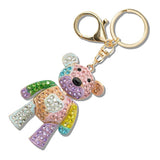 111238, CRYSTAL TEDDY BEAR KEYCHAIN BAG CHARM wholesale fashion jewelry - GOOD FEELINGS, INC
