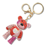 111238, CRYSTAL TEDDY BEAR KEYCHAIN BAG CHARM wholesale fashion jewelry - GOOD FEELINGS, INC