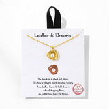 111265, LEATHER AND DREAMS BASEBALL GLOVE NECKLACE wholesale fashion jewelry - GOOD FEELINGS, INC