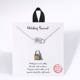111268, HOLDING SECRET CZ PADLOCK NECKLACE