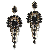 111272, CRYSTAL CHANDELIER FRINGE STATEMENT EARRINGS