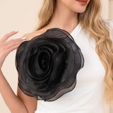 111293, OVERSIZED FLORAL CHIFFON BROOCH