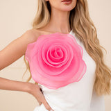 111293, OVERSIZED FLORAL CHIFFON BROOCH