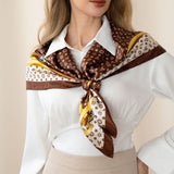 111299, CLASSIC MONOGRAM INSPIRED SATIN SQUARE SCARF