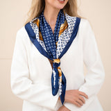 111299, CLASSIC MONOGRAM INSPIRED SATIN SQUARE SCARF
