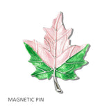 Sorority Enamel Maple Leaf Magnetic PIN - view 2