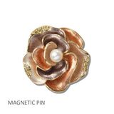 Enamel Floral Pearl Magnetic PIN - view 4