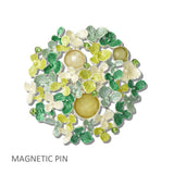 Enamel Flower Medallion Magnetic PIN - view 2