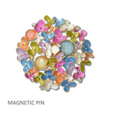 Enamel Flower Medallion Magnetic PIN