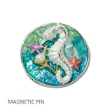 Nautical Seahorse Starfish Magnetic PIN