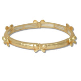 Matte Gold Hammered BOW Stretch Bracelet