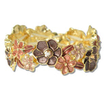 Enamel Flower Cluster Stretch Bracelet - view 4