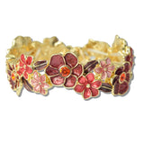 Enamel Flower Cluster Stretch Bracelet - view 2