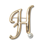 Initial Pearl Brooch PIN a to J - view 7