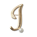 Initial Pearl Brooch PIN a to J - view 8