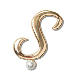 Initial Pearl Brooch PIN K to T - view 8