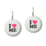 Western I Love ME Bottle CAP Drop Earrings