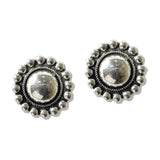 Western Concho Button Stud Earrings
