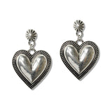 Western Heart Drop Earrings
