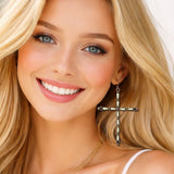 Western Vintage Cross Drop Earrings - view 3