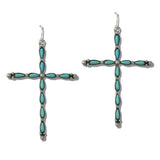 Western Vintage Cross Drop Earrings