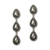Western Teardrop Concho Drop Earrings