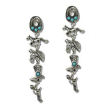 Western Rodeo Cowgirl Drop Earrings