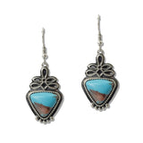 Western Filigree Turquoise Drop Earrings