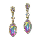 Marquise Crystal Halo Dangle Earrings - view 3