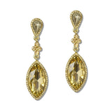 Marquise Crystal Halo Dangle Earrings - view 5