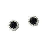 Round Halo Cubic Zirconia Stud Earrings - view 7