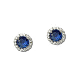 Round Halo Cubic Zirconia Stud Earrings - view 5