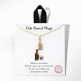 OAK Barrel Magic Whiskey Bottle Pendant Necklace