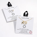 Lamb of GOD Cross Freshwater Pearl and Crown of Thorn Charms Necklace - view 3