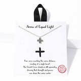 Arms of Equal Light Greek Cross Pendant Necklace - view 2