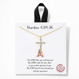 Number 6:24-26 Cross Cubic Zirconia Pendant Necklace