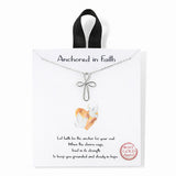 Anchored in Faith Cross Pendant Necklace - view 2