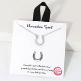 Horseshoe Spirirt Pendat Necklace - view 2