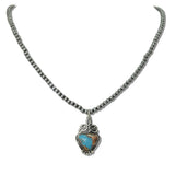 Western Filigree Turquoise Pendant Necklace