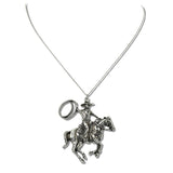 Western Cowboy Lasso Pendant Necklace