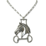 Western Horse Head Horsebit Statement Necklace
