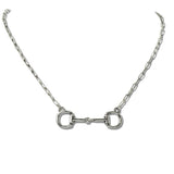 Western Horsebit Paperclip Chain Necklace