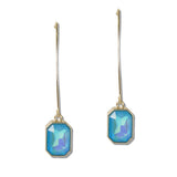 Emerald CUT Crystal Drop Earrings
