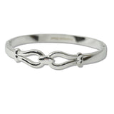 Geometric Infinity Knot Stainless Steel Bangle Bracelet - view 2