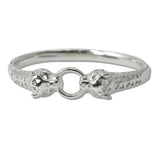 Panther Head Stainless Steel Bangle Bracelet - view 2